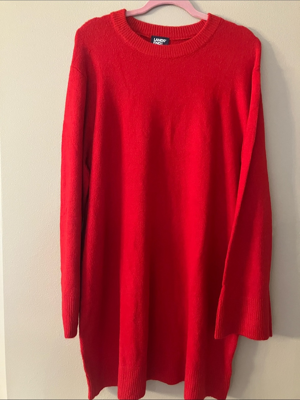 NWOT Lands' End Bright Sweater Dress